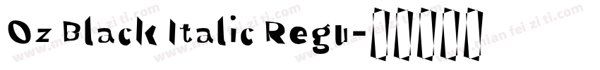 Oz Black Italic Regu字体转换